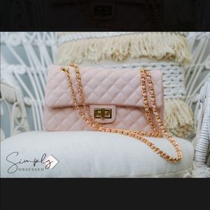 Boutique Joia Blush Quilted Purse